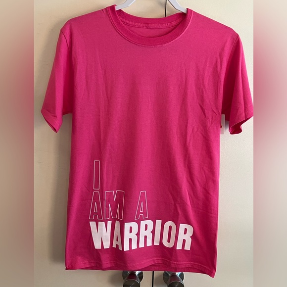 NWT Hanes “I Am A Warrior” T-shirt for Breast Cancer Awareness Month - Picture 1 of 6